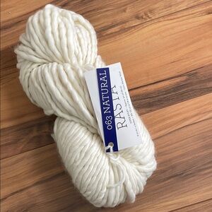 New Malabrigo Rasta Super bulky Natural White Yarn Skein 90yds